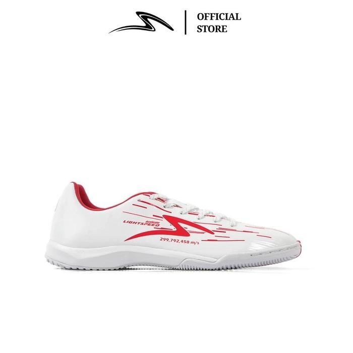 SPECS SEPATU FUTSAL LIGHTSPEED REBORN IN WHITE EMPEROR RED SPE1020194 - White Red, 46