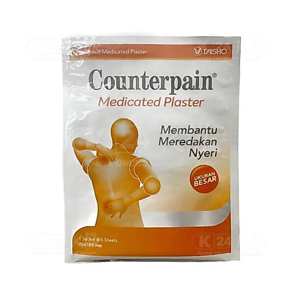 Counterpain Medicated Plaster Besar Isi 6 Lembar – Koyo Pereda Nyeri Otot & Sendi