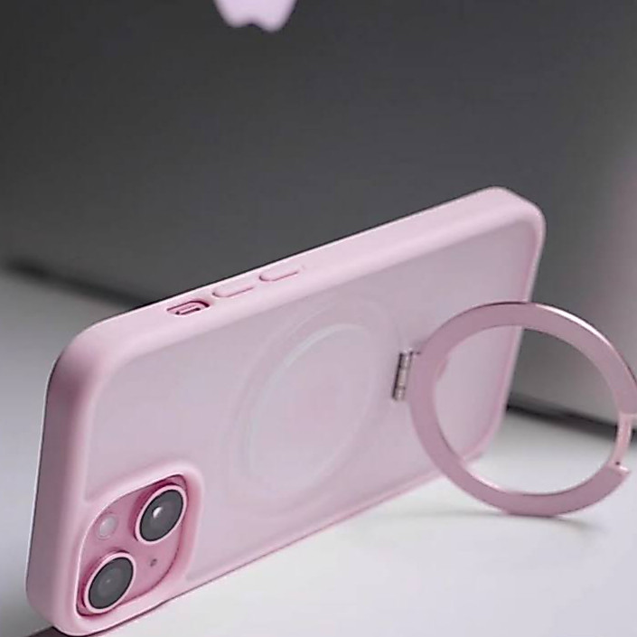 Magsafe For Type Iphone - Case untuk Iphone - Softcase untuk HP Iphone - Case Ring Puter