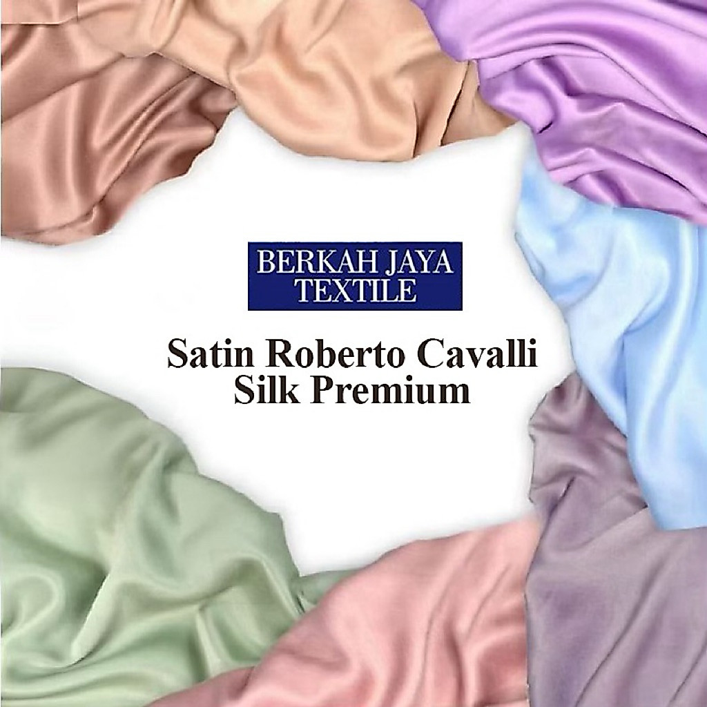 1/2 Meter Kain Bahan Satin Roberto Cavalli Silk Premium Quality Bridesmaid