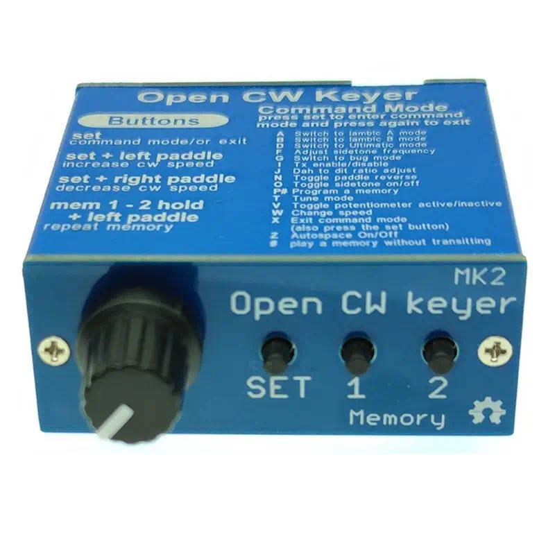 ABKQ-Open CW Keyer MK2 Finished With Aluminum Shell CW Keyer MK2 KIT CW Speed Adjustable From 1 To 9