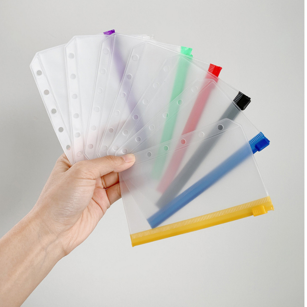 [Gamgam] Kantong Zip A7 / Zipper bag Binder/ Kantong Binder Warna Warni