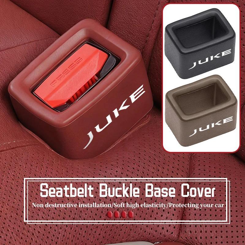 For Nissan Car Seat Belt Protection Cover Silicone Seatbelt Button Protector Juke Leaf Altima Patrol