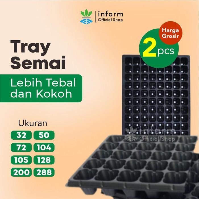 INFARM - Tray Semai 10pcs Plastik Tebal 72-288 Lubang untuk Bibit Lebih Rapi - 104 Bulat