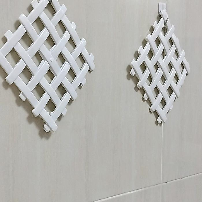 POT DINDING/POT BUNGA JARING/POT WAJIK/BUNGA HIAS/BUNGA PLASTIK Putih