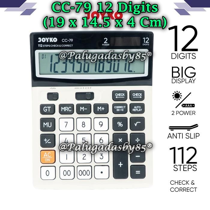 

(1 Biji) Kalkulator JOYKO CC-79 12 Digits Check & Correct / Calculator Kalkulator CC-79 (1 Biji)