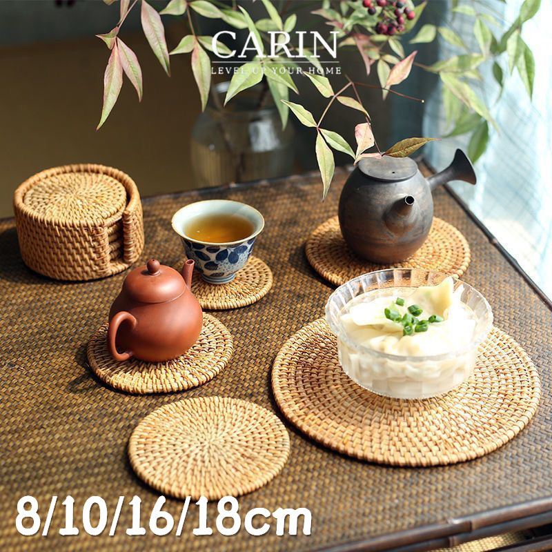 Tatakan Piring Rotan / Placemat Bamboo Rotan Handmade Placemats / Tatakan Gelas Anyaman Rotan