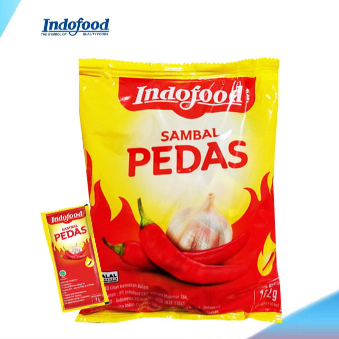 

SAUS SAMBAL INDOFOOD POUCH ISI 24 SACHET BUNGKUS EXTRA PEDAS DAHSYAT BASO SAMBEL 192 GR