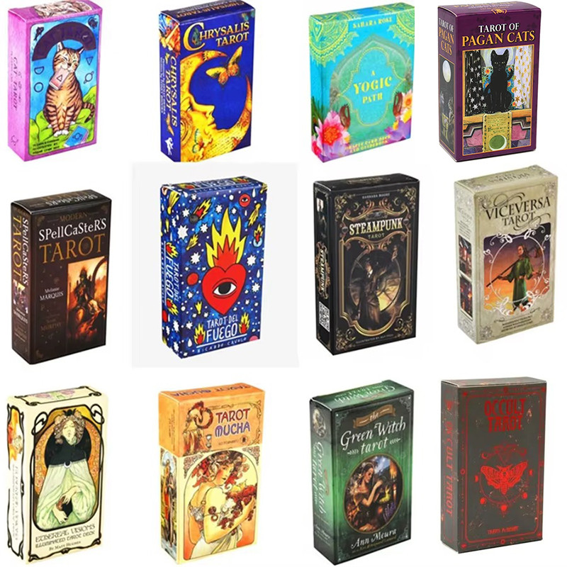 HOT 400 Style Tarot Cards Oracle Golden Art Nouveau The Green Witch Universal Celtic Thelema Steampu