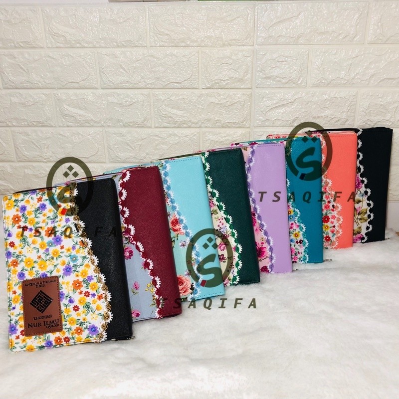 Al Quran Muslimah KHODIJAH A5 Kain RESLETING RENDA Terjemah Tajwid Warna Penerbit NUR ILMU SBY GROUP