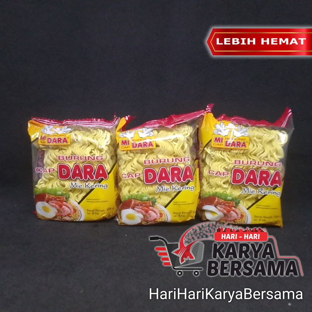 

MAKANAN MI INSTAN CAP BURUNG DARA MIE KERING PACK 3'S X 136GR