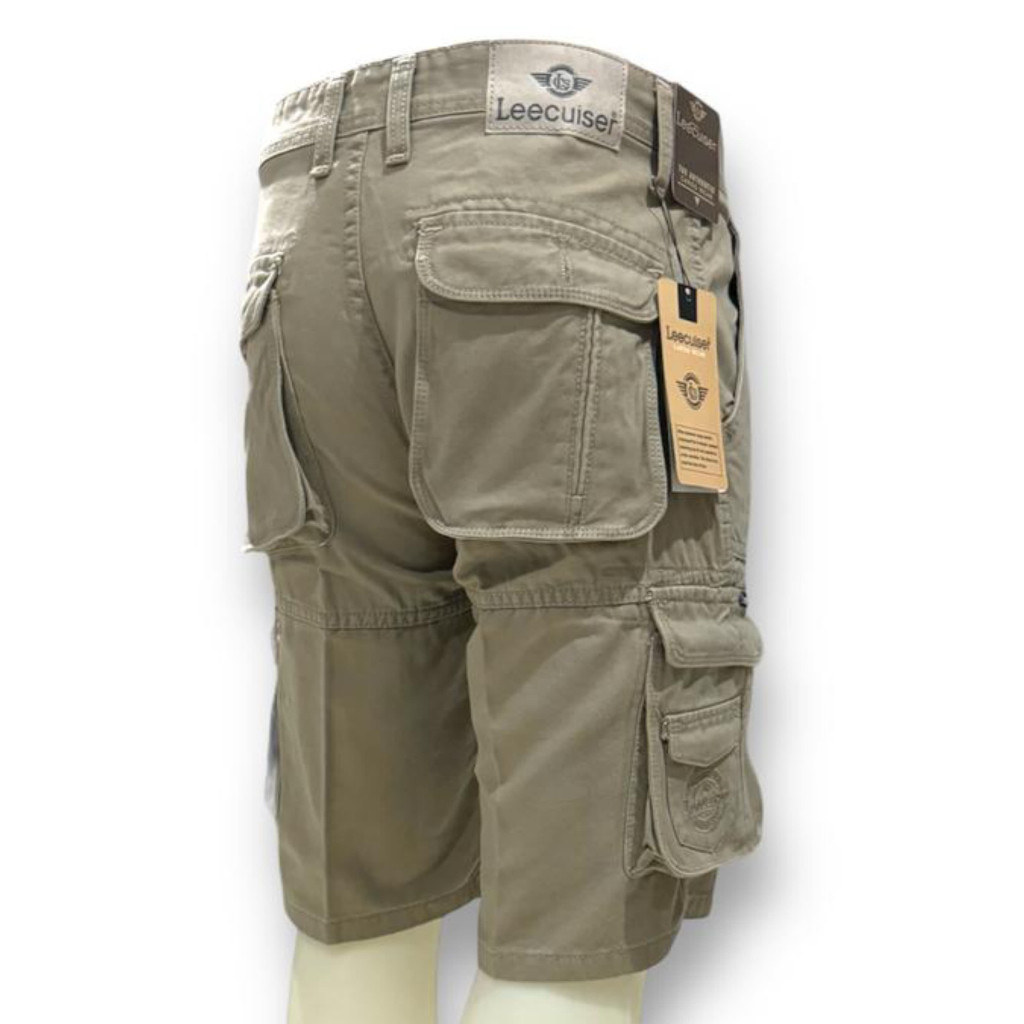 Celana Cargo Pendek Cardinal Pria LEECUISER Original//Cargo Pendek Cardinal Pria//Bahan Katun Linen