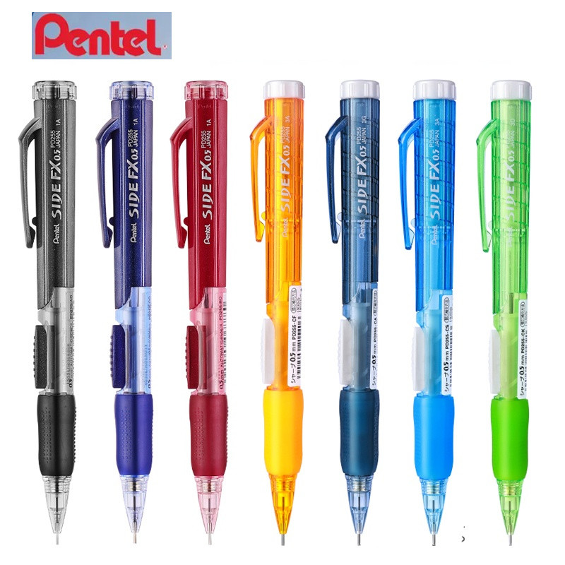

Pentel Japan PD255 Mechanical Pencil Side Push 0.5mm Non Retractable Nib Drawing Sketching kids pencils no broken Art Supplies