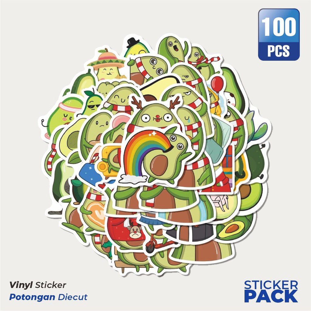 

Terbaru! 50 pcs Stiker Buah Alpukat V3 Dekorasi Lucu Kreatif untuk Notebook, Skateboard, HP