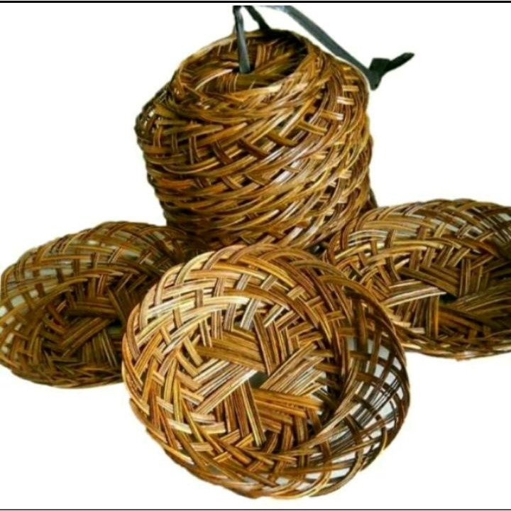 Piring Anyaman Lidi Kelapa Natural Handmade