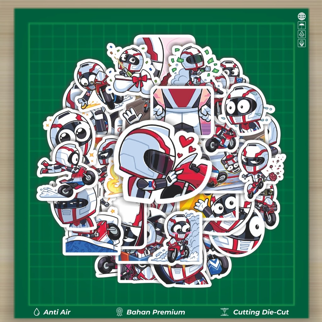 

HOT 50 PCS STIKER Stiker Kartun Laito The Racer Stiker Fashion Cars Decal Dingin Kartu Album Custom Vinyl Anti Air- Sticker Aesthetic Buku Journal Koper Casing HP Tablet Laptop Helm Motor Botol Minum