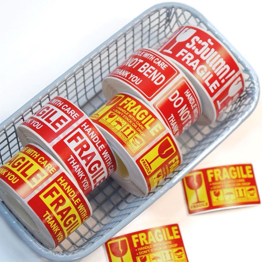 

FRAGILE STICKER ROLL ± 250PCS STIKER TEMPEL DIY MUDAH TEMPEL