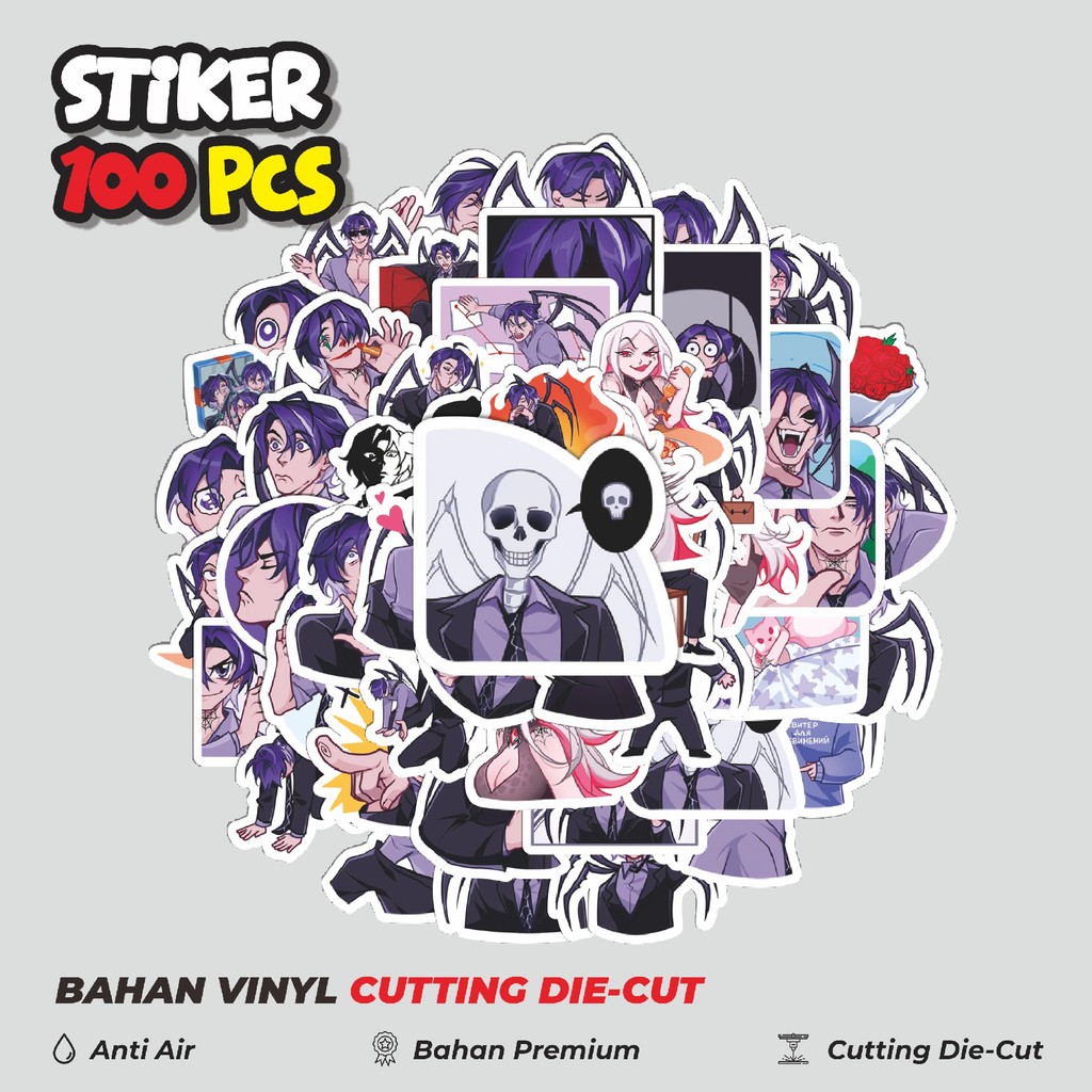 

Terbaru! 50 pcs Funny Character Kato The Spider Lover Dekorasi Lucu Kreatif untuk Notebook, Skateboard, HP