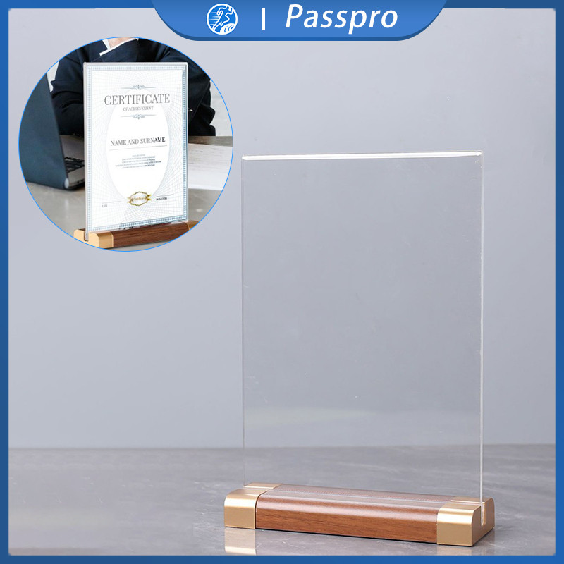 

Stand Acrylic Display Stand Brosur Menu Card Holder Portrait T A4/A5 Untuk Cafe Dan Restoran