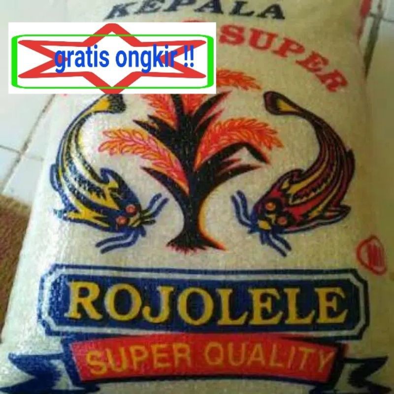 

Beras cap merek Rojolele 10 kg timbangan full via gojek