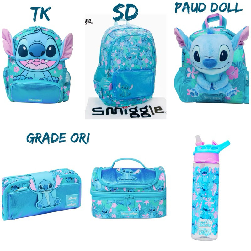 GANGSASHOP  NEW BACKPACK SMIGGLE  SD LILO STICH GRADE ORI