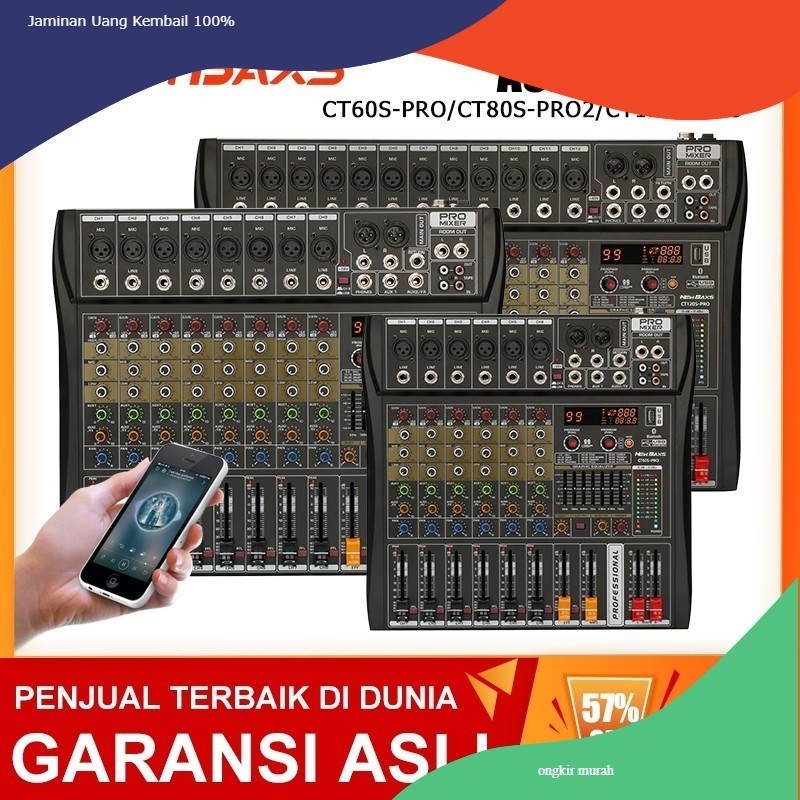 NEW BAXS Pengaduk Audio Profesional CT60S-PRO/CT80S-PRO/CT120S-PRO Efek 99 DSP bawaan EQ equalizer 2