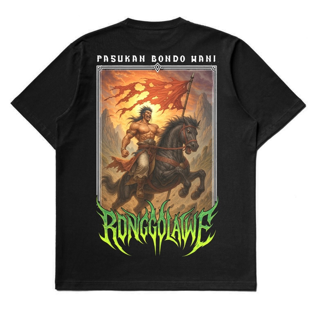 kaos pasukan bondo wani ronggolawe 2 original kaos laskar ronggolawe bahan katun 24s