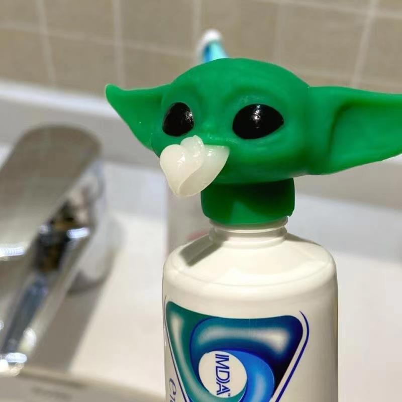 Baby Yoda Anime Figure Toys Squeeze Toothpaste Catoon Funny Toy Yoda Kawaii Model Kids Boys Girls Gi