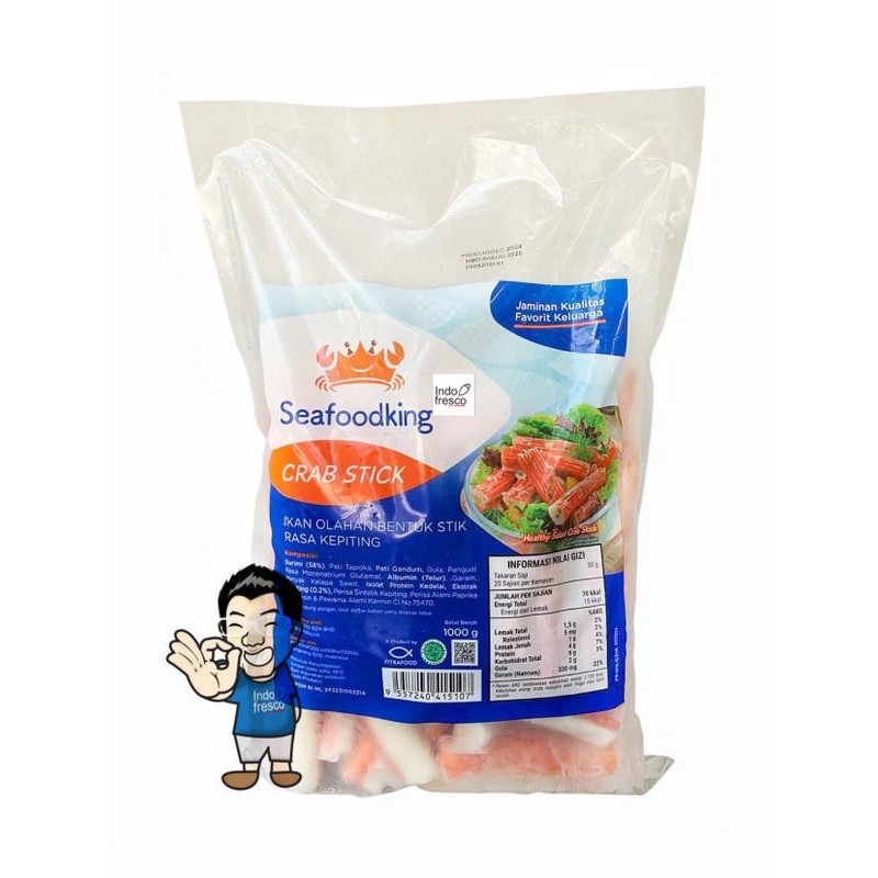 

PROMO! Seafood King Crab Stick- Olahan Ikan Rasa Kepiting 1 Kg
