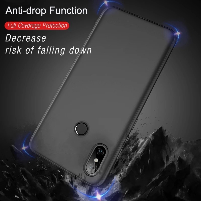 CASE XIAOMI MI 8 PRO MI8 PRO PREMIUM MATTE SOFT BLACK SLIM FIT CASE
