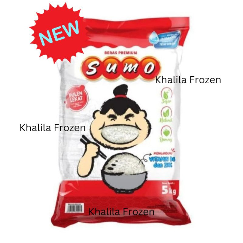 Beras Sumo Merah Kuning Hijau Beras Pulen Premium Kemasan 5 Kg dan 3 Kg