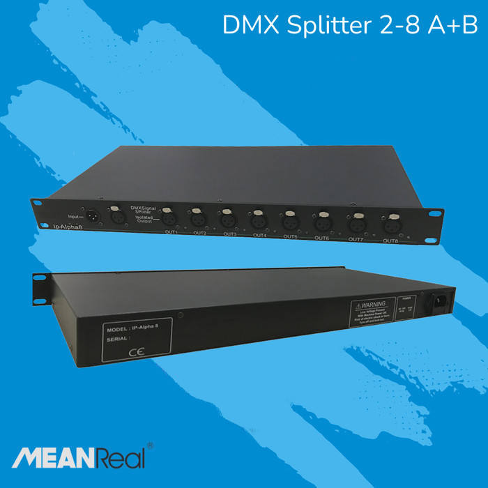 MEANReal DMX Splitter 2-8 A+B
