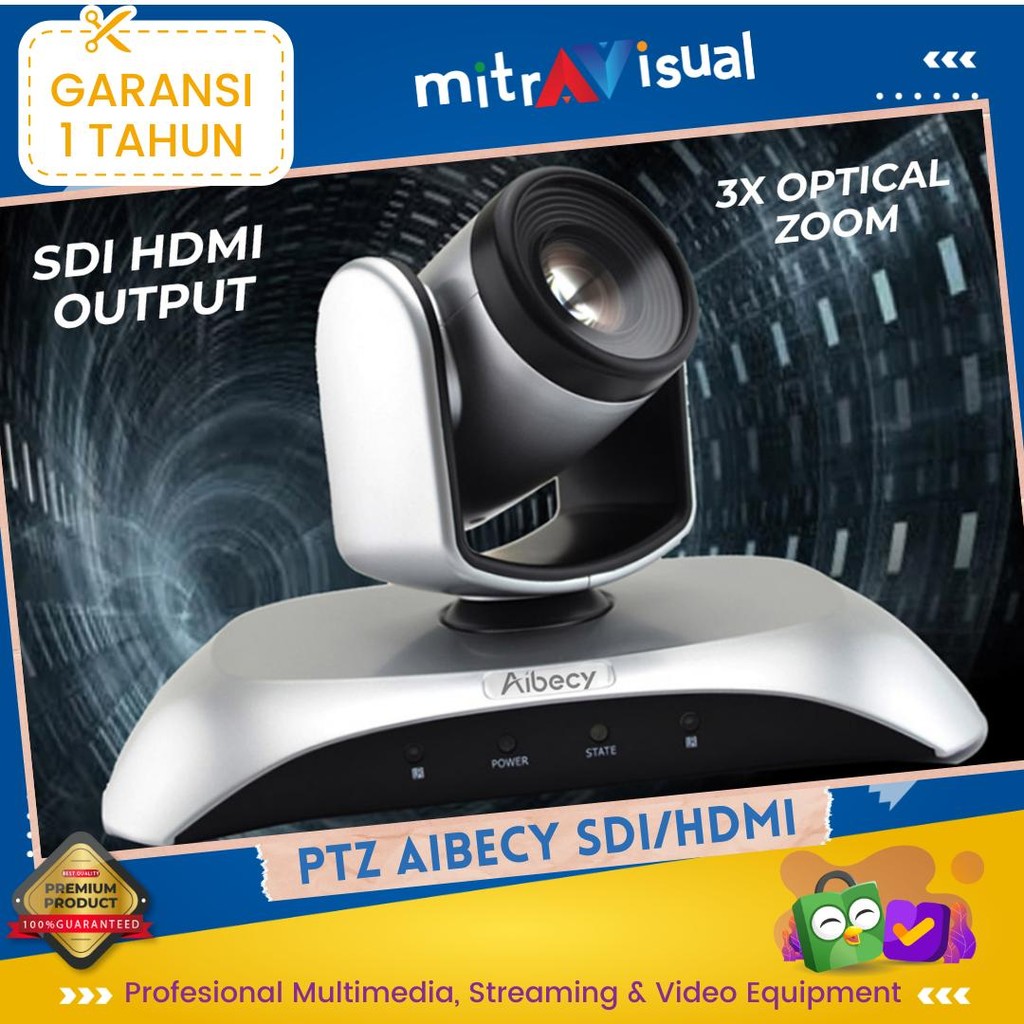 Aibecy 1080P PTZ Webcam Conference Camera SDI/HDMI 10X Zoom 360