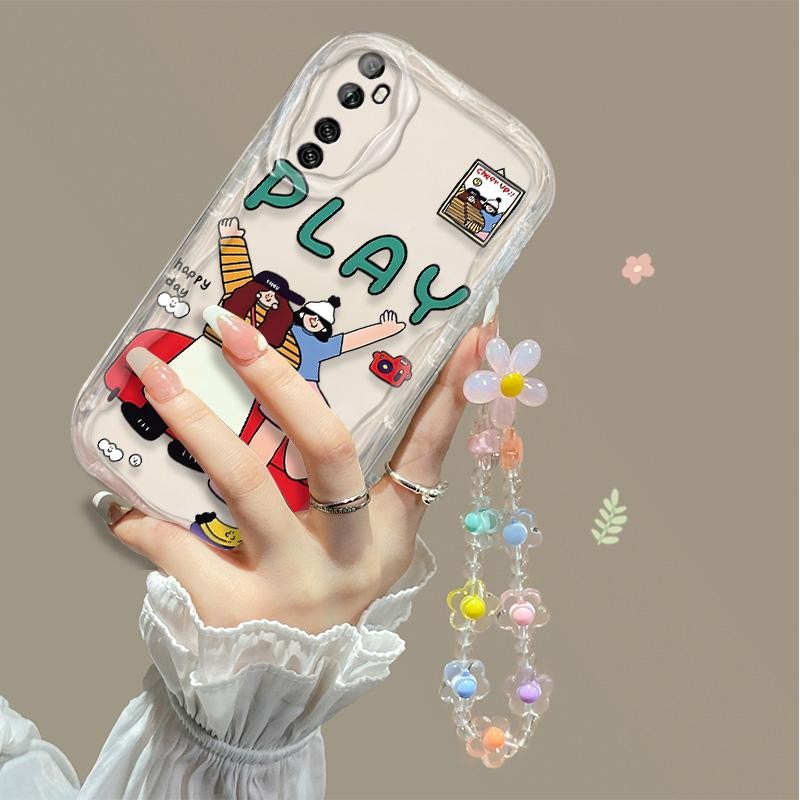 Untuk Realme 6 PRO Girls Couple Gaya Penjualan Panas Casing Tahan Lama RMX2061 Penutup Silikon Phone