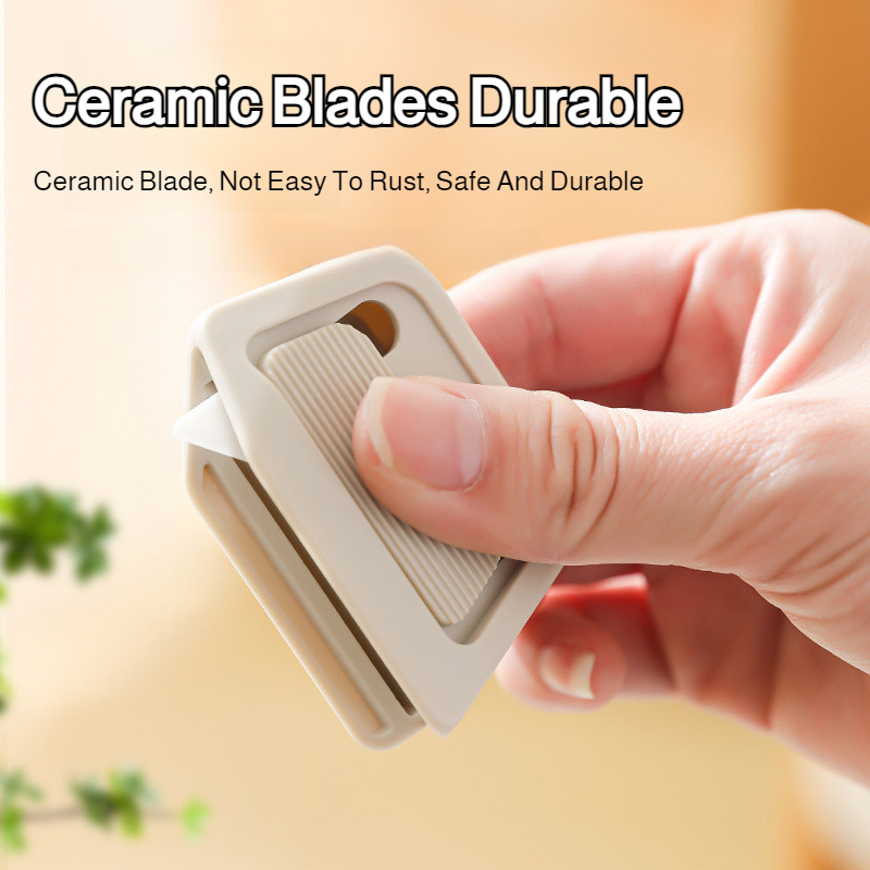 

Pisau Pembuka Kotak Magnetik Otomatis Pisau Pegas Serbaguna Pisau Keramik Anti-Rusak Mini Pisau Pemotong Kardus Pisau Portabel Aman Digunakan