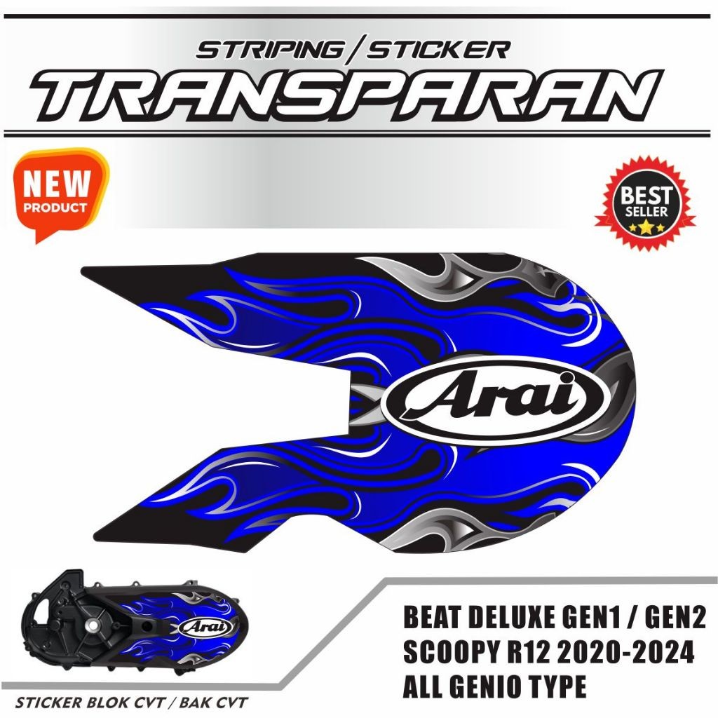 VARIASI LIST STIKER BLOK CVT SCOOPY BARU / CVT GENIO / STIKER VARIASI CVT BEAT DELUXE BARU