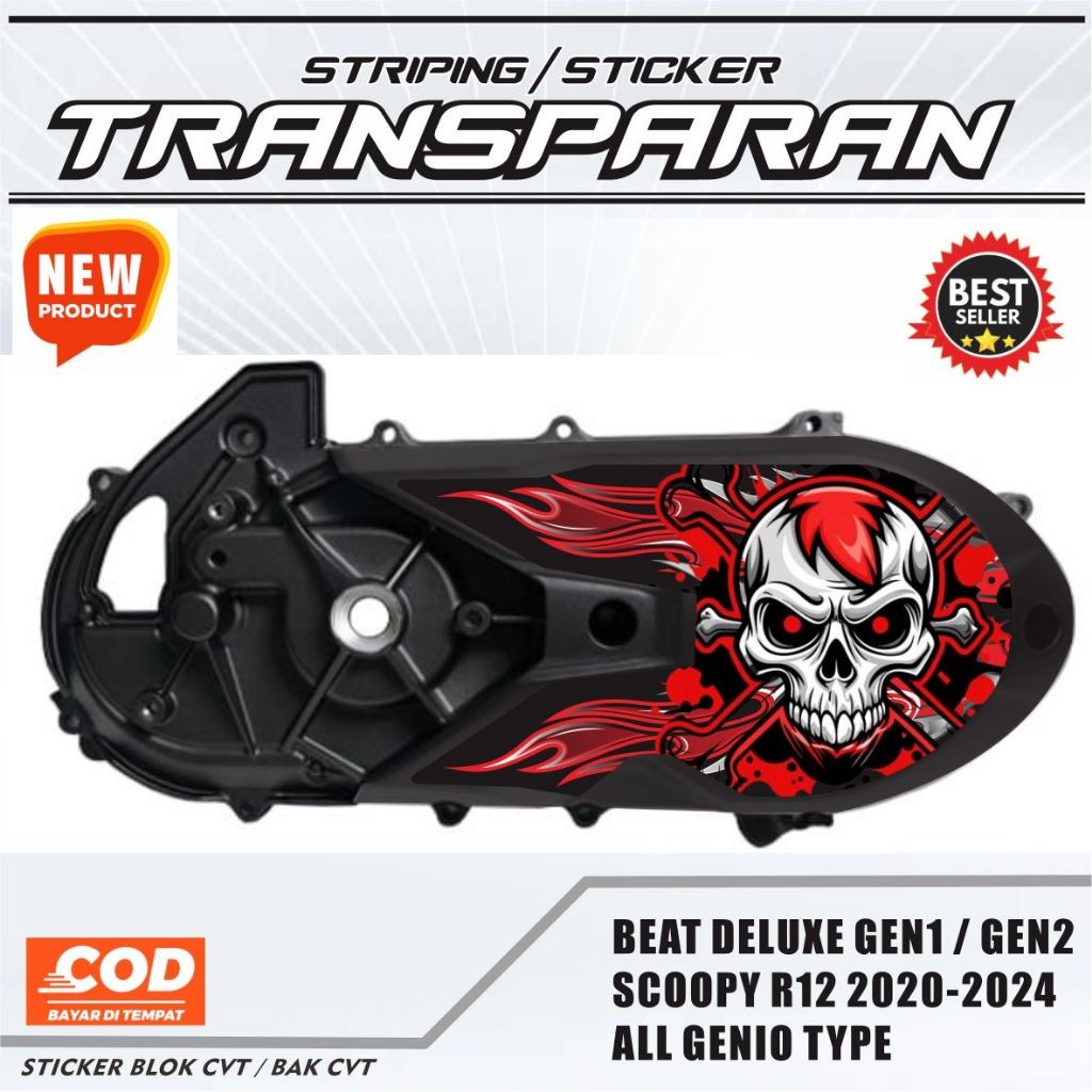 STIKER CVT SCOOPY TRANSVARAN / VARIASI CVT BEAT DELUXE STIKER CVT TRANSFARAN