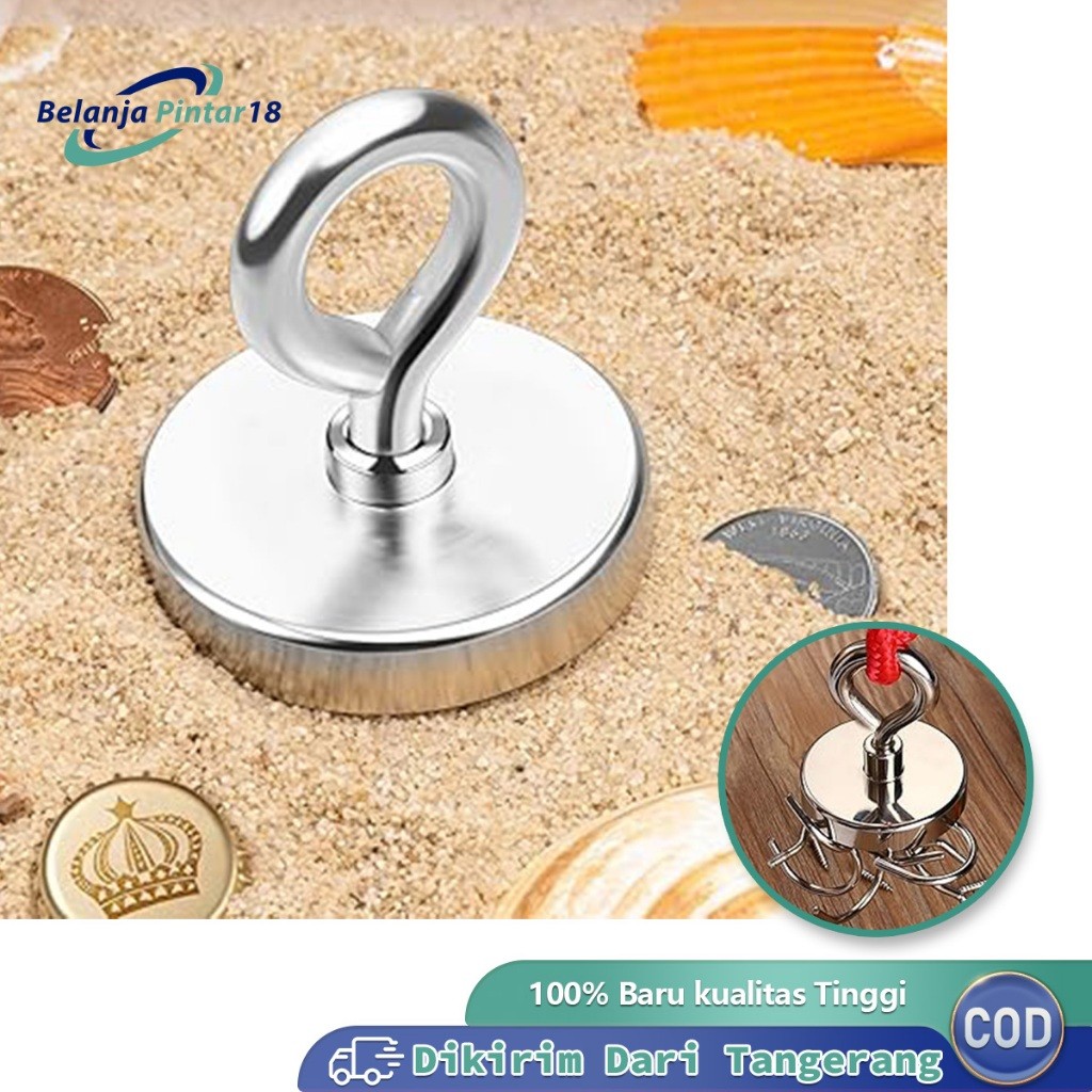 42mm Neodymium Magnet 60kg Magnet Fishing Magnet Super Kuat Bulat Strong
