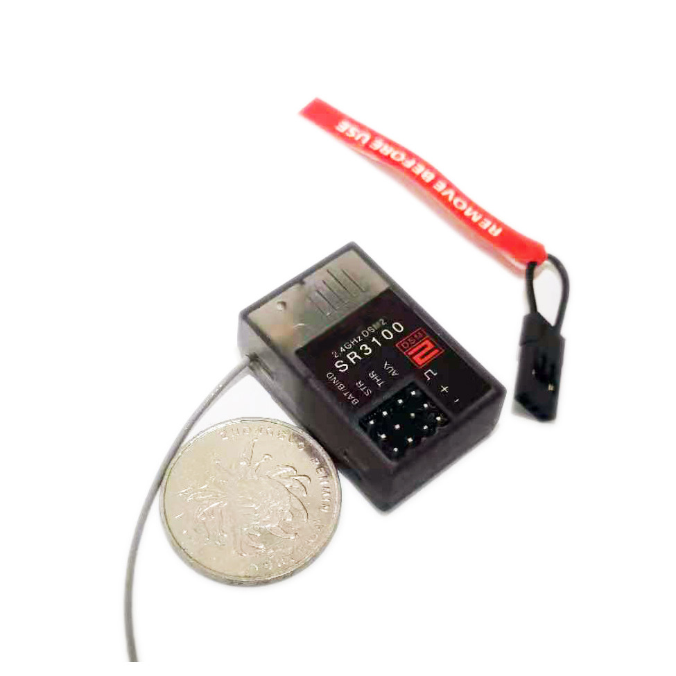 SR3100  Receiver 2.4GHz Black Plastic Receivers for 3 Channel DSM2 DX3R DX2E DX5C Transmitter