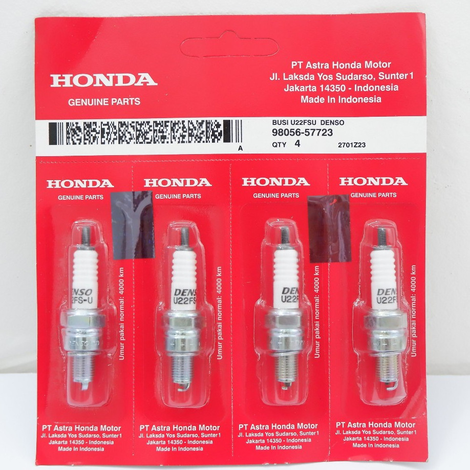 Busi Honda Grand Original AHM U22FSU 4 PCS Busi Legenda - Revo - Supra - Supra FIT - Supra X Part mo