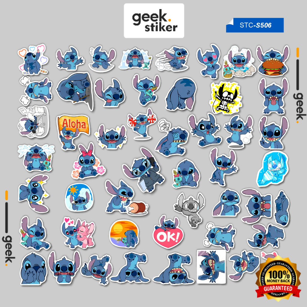 

Stiker Stitch Kartun Film | Stiker Paper Vinyl Waterproof Anti Air | Stiker Laptop Koper Tumbler Kulkas DIY Dekorasi