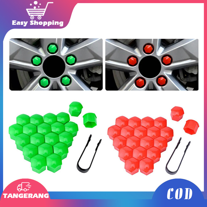 20pcs/Set Tutup Baut Roda Mobil 19mm Kondom Baut Plastic Condom Baut