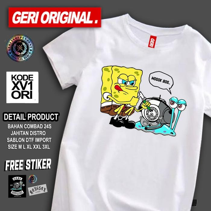 (COD) KAOS GERI ORIGINAL - VESPA MOGOK PUTIH - M