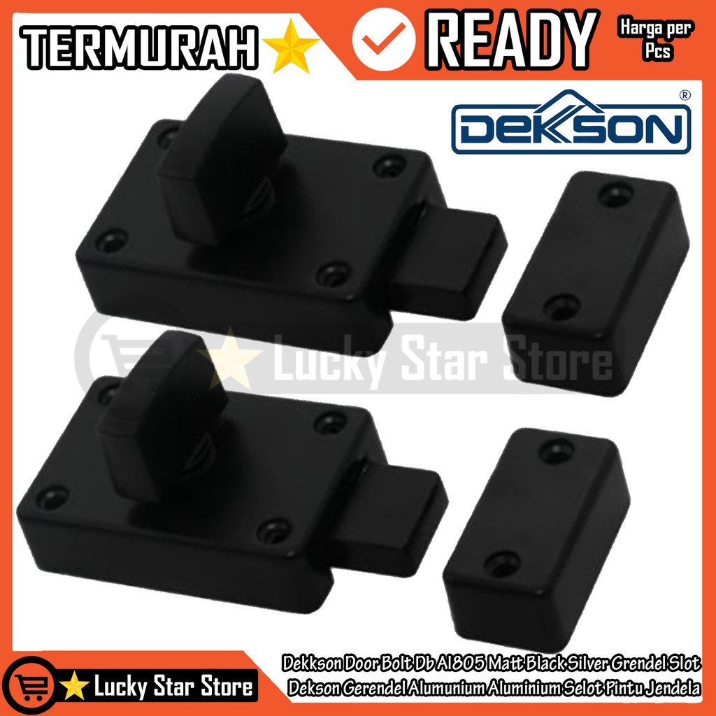 Dekkson Door Bolt Db Al805 Matt Black Silver Grendel Slot Dekson Gerendel Alumunium Aluminium Selot 