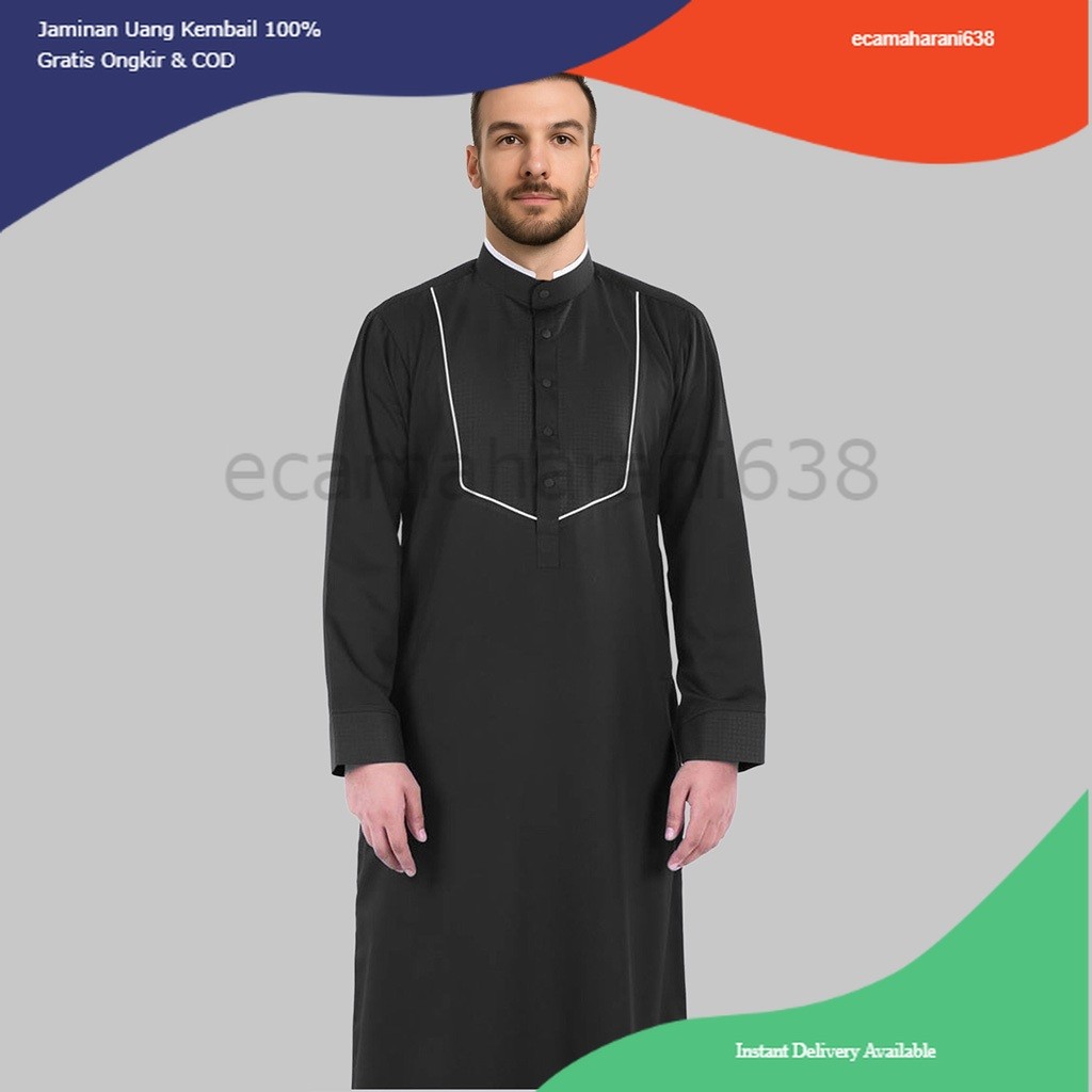Jubah Pria Toyobo Thobe Jubah Gamis Pria MUslim Al-Muhtasib Baju Muslim Pria Jubah Pria Thobe Toyobo