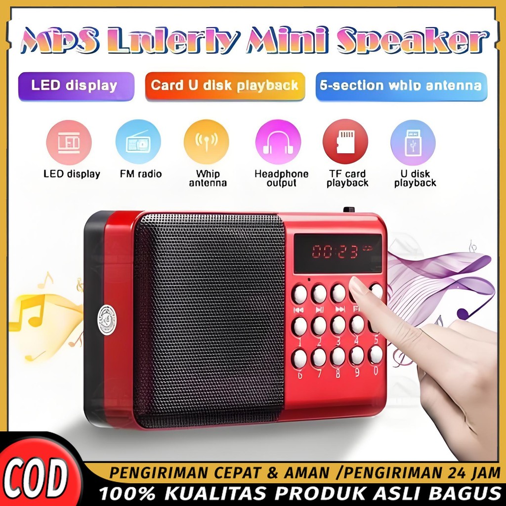 Radio Bluetooth Digital FM/SD/USB/MP3 Player // Radio Mini Termurah // Radio Murotal Digital