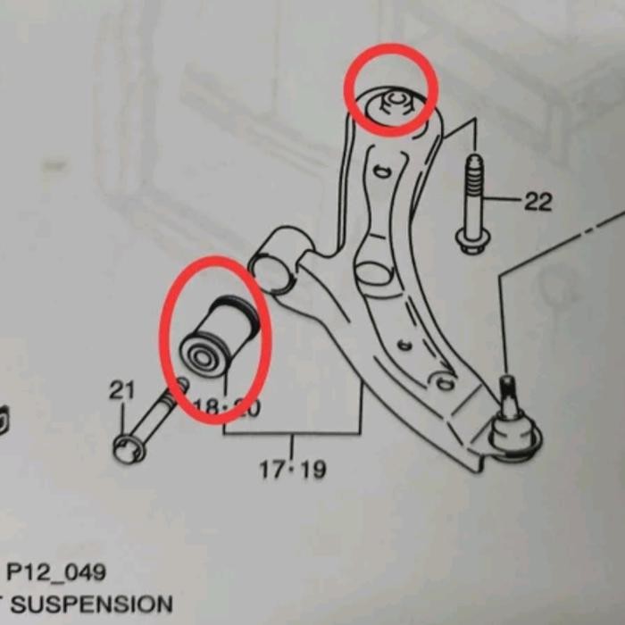 Bushing Lower Arm Bushing Arm SET Ertiga 2012 - 2018 Original