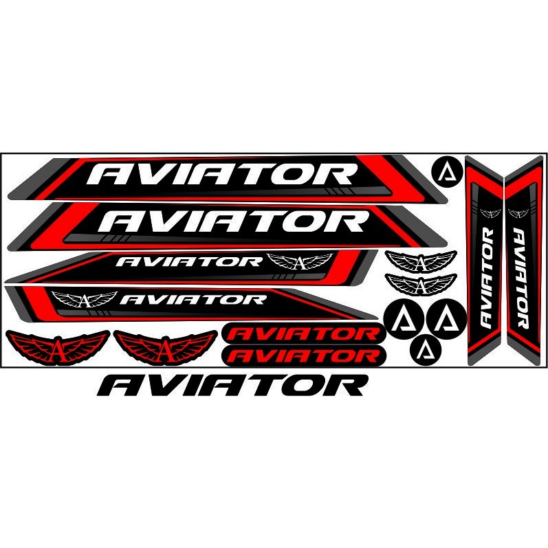 STIKER SEPEDA VARIASI / STIKER STRIPING SEPEDA AVIATOR CUSTOM STIKER