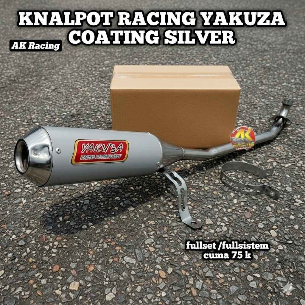 Knalpot Racing YAKUZA CROOM PLUTON Untuk Motor Jupiter Supra fit Supra x xx Vega Revo absolute Revo 