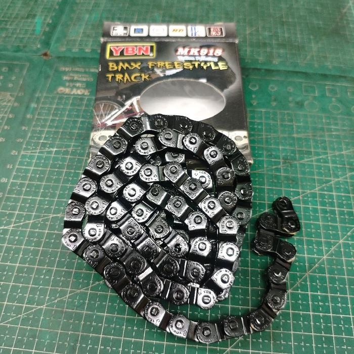 Rantai Chain BMX YBN HALFLINK MK918 BLACK BMX Freestyle Trail Folding Fixie Half Link MK 918 Hitam P